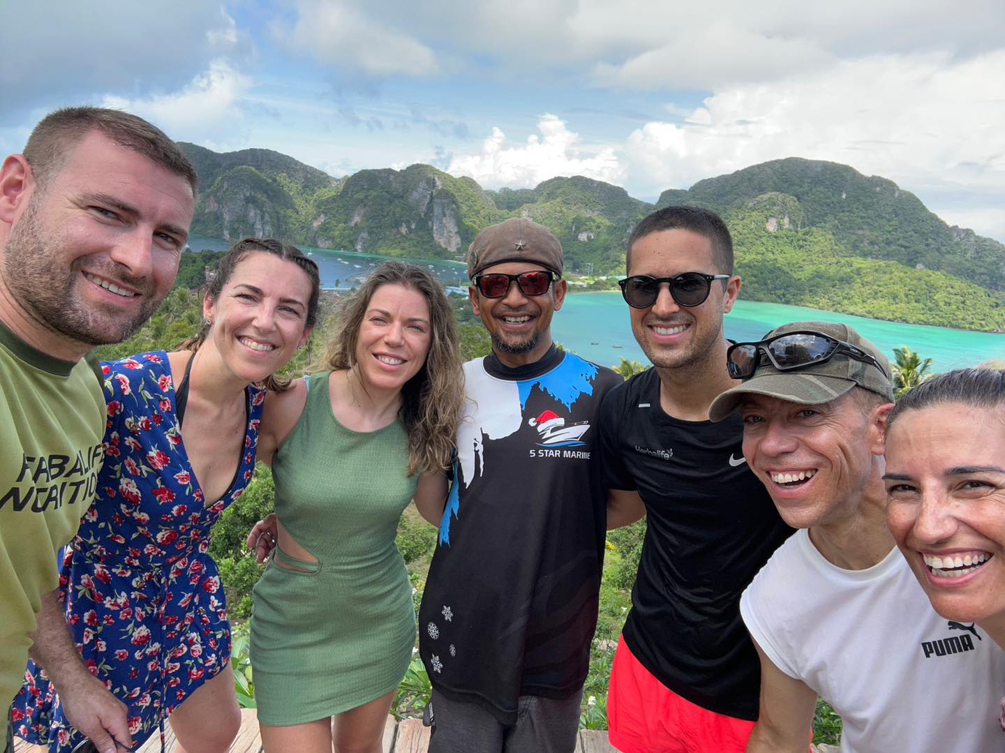 TFC guests with their 5 Star Marine guide at the Phi Phi viewpoint